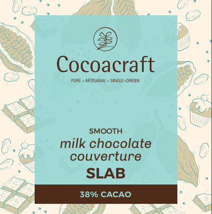 38% Milk Chocolate Couverture | Tempered Slab | 1kg