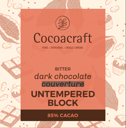 85% Dark Chocolate Couverture | Untempered Block | 2kg