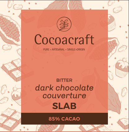 85% Dark Chocolate Couverture | Tempered Slab | 1kg