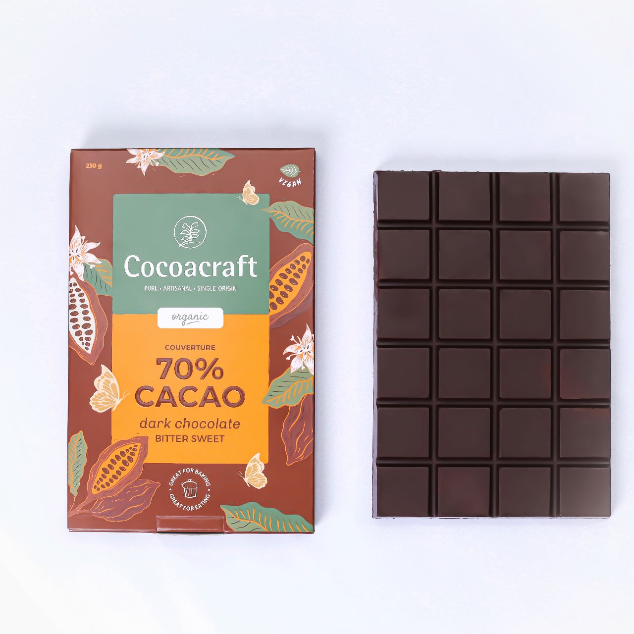 70% Dark Chocolate | Couverture | Organic | 210g