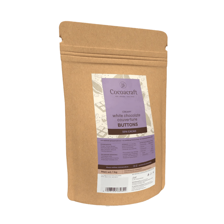 33% Cocoa White Chocolate Couverture - Cocoacraft