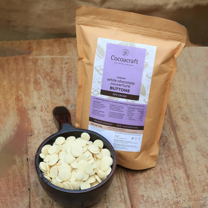 33% Cocoa White Chocolate Couverture - Cocoacraft