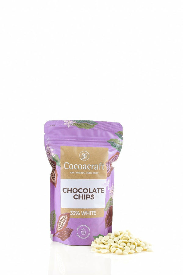 33% White Chocolate Chocolate Chips - Cocoacraft
