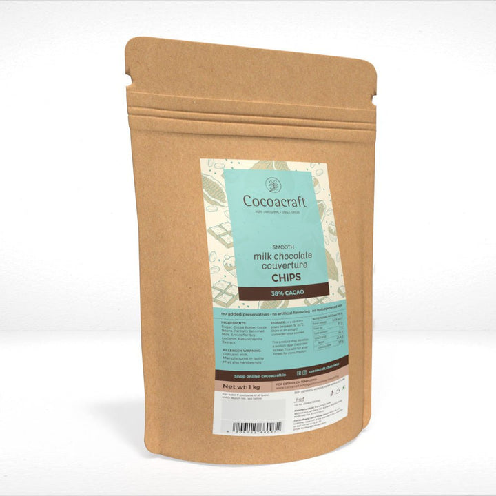 38% Milk Chocolate Chocolate Chips - Cocoacraft