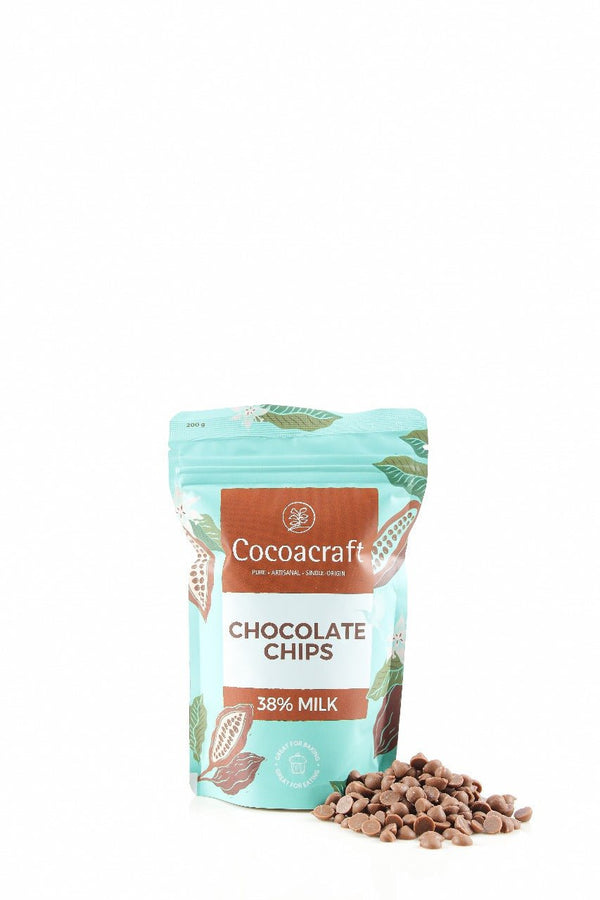 38% Milk Chocolate Chocolate Chips - Cocoacraft
