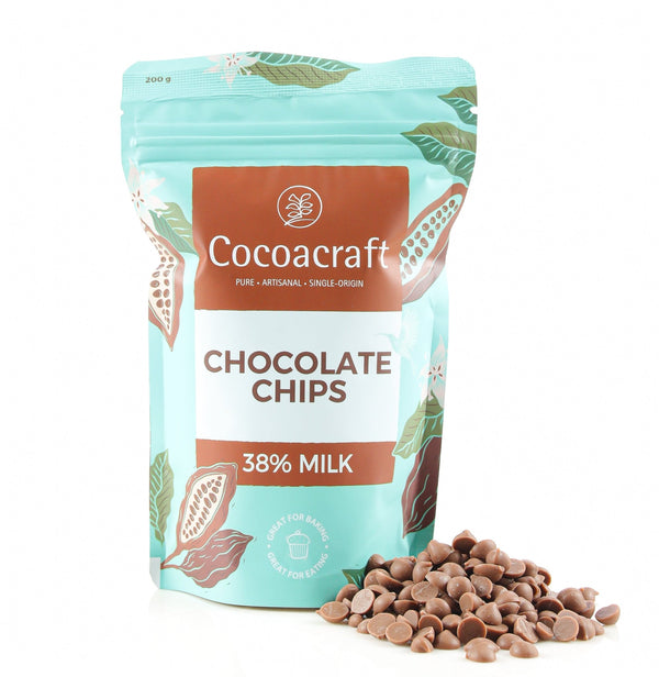 38% Milk Chocolate Chocolate Chips - Cocoacraft