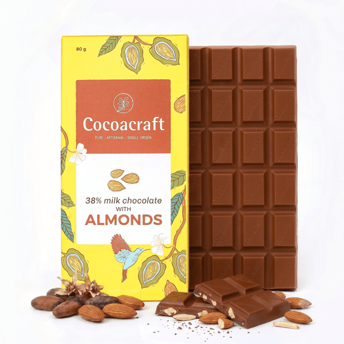 38% Milk Chocolate with Roasted Almonds | 80g
