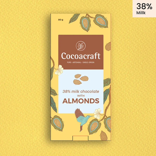 38% Milk Chocolate with Roasted Almonds | 80g