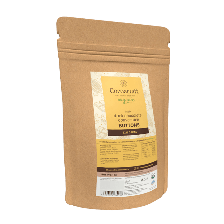 52% Cocoa Dark Chocolate Couverture | Organic - Cocoacraft