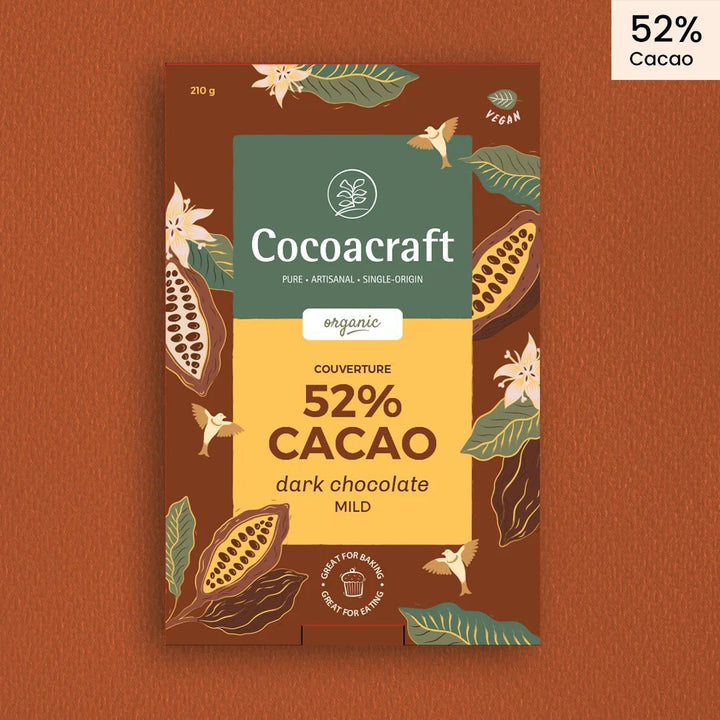 52% Cocoa Dark Chocolate Couverture | Organic - Cocoacraft