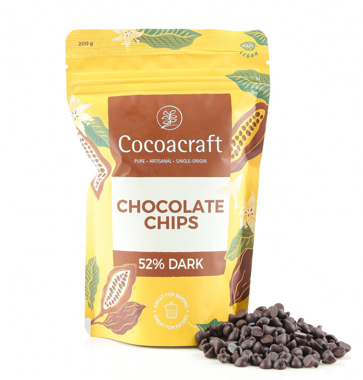52% Dark Chocolate Chocolate Chips - Cocoacraft