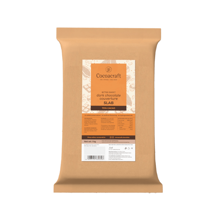 70% Cocoa Bitter sweet Dark Chocolate Couverture - Cocoacraft