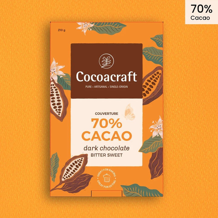 70% Cocoa Bitter sweet Dark Chocolate Couverture - Cocoacraft
