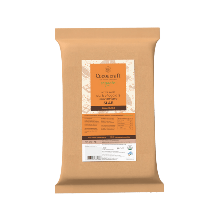 70% Cocoa Bitter sweet Dark Chocolate Couverture | Organic - Cocoacraft