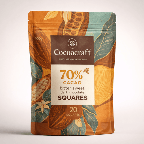 70% Cocoa Bitter sweet Dark Chocolate Squares| 100g