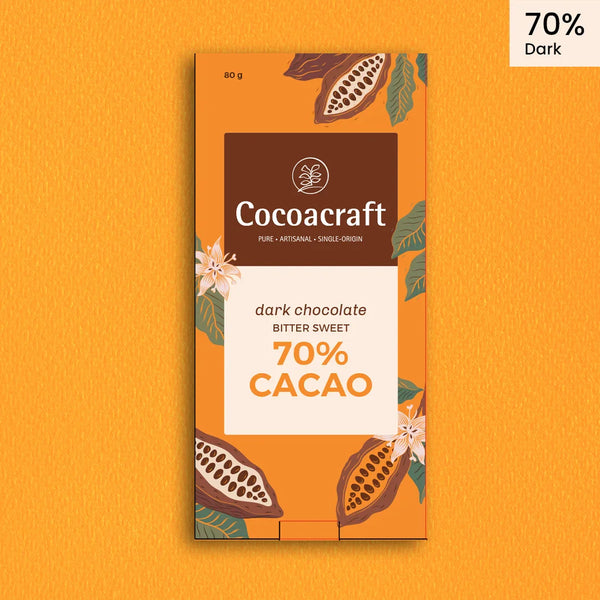 70% Cocoa Bitter sweet Dark Chocolate Couverture | 80g