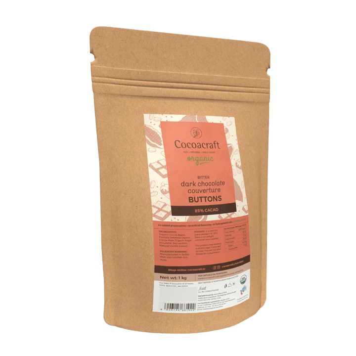 85% Cocoa Bitter Dark Chocolate Couverture | Organic - Cocoacraft