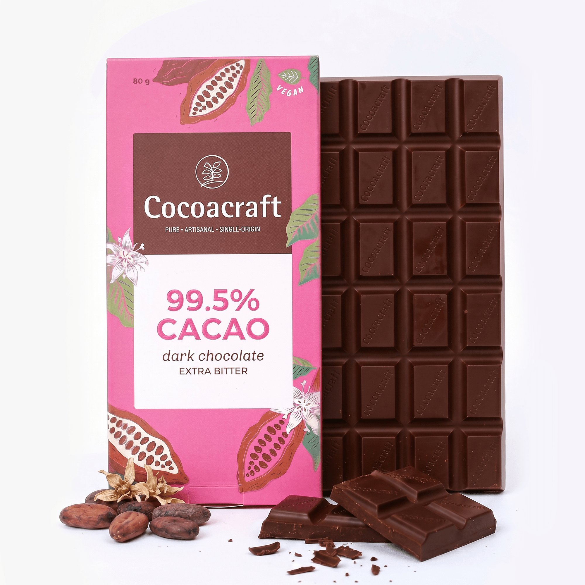 99.5% Cocoa Extra Bitter Dark Chocolate Couverture | 80g – Cocoacraft