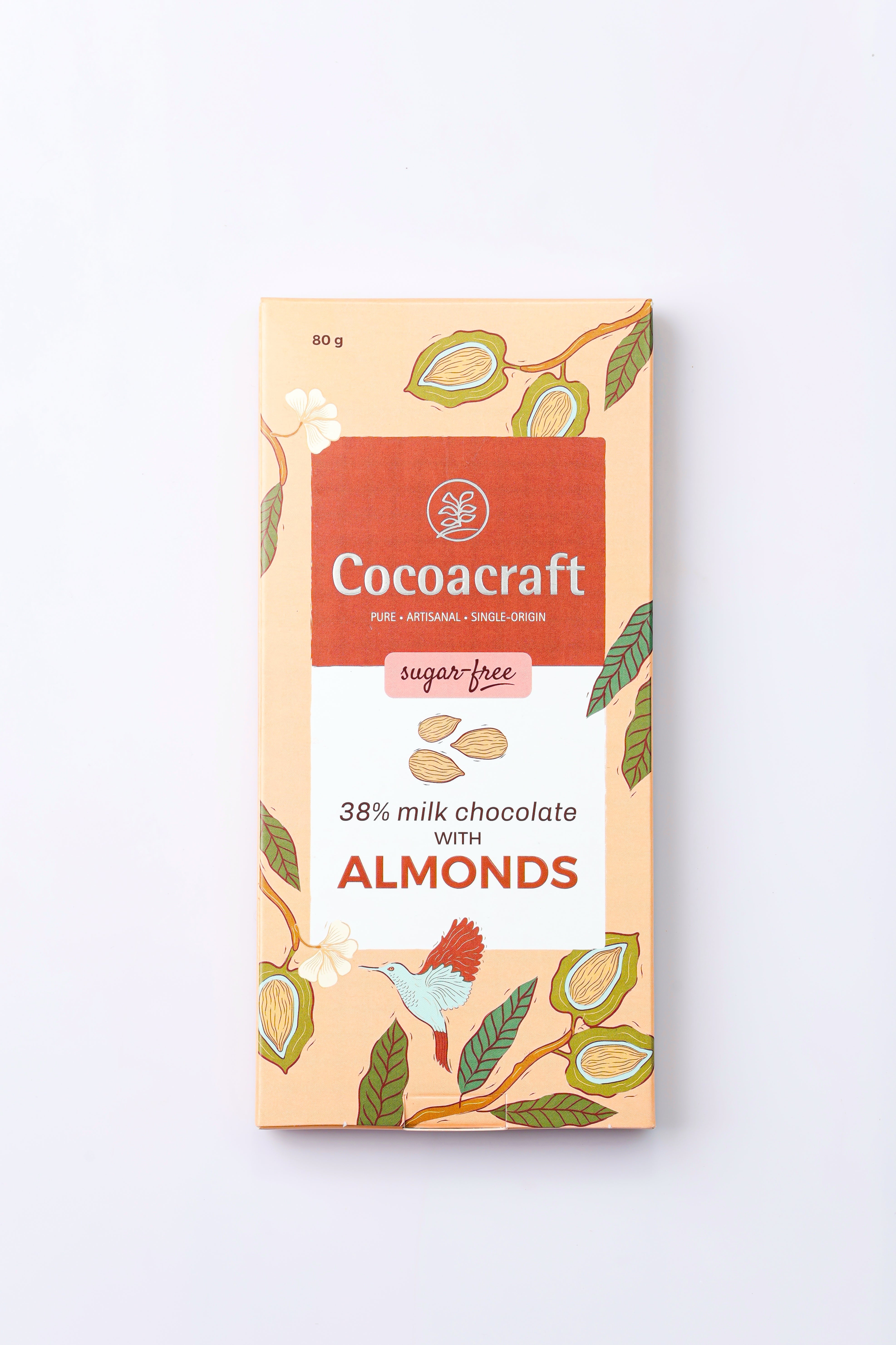 38% Milk Chocolate with Almonds | Sugar-free | 80g