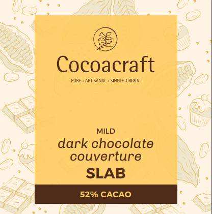 52% Dark Chocolate Couverture | Tempered Slab | 1kg