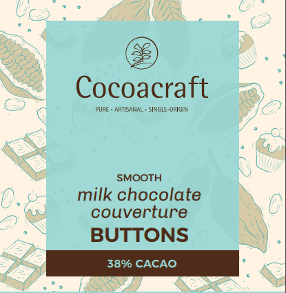 38% Milk Chocolate Couverture | Buttons | 1kg