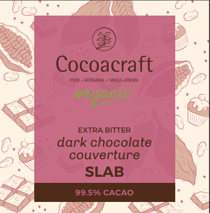 99.5% Dark Chocolate Couverture | Tempered Slab | Organic | 1kg