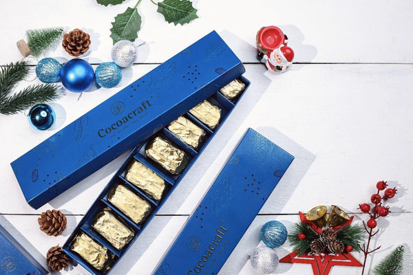 Dark Chocolate Dipped Plum Cake Slice Box - Cocoacraft