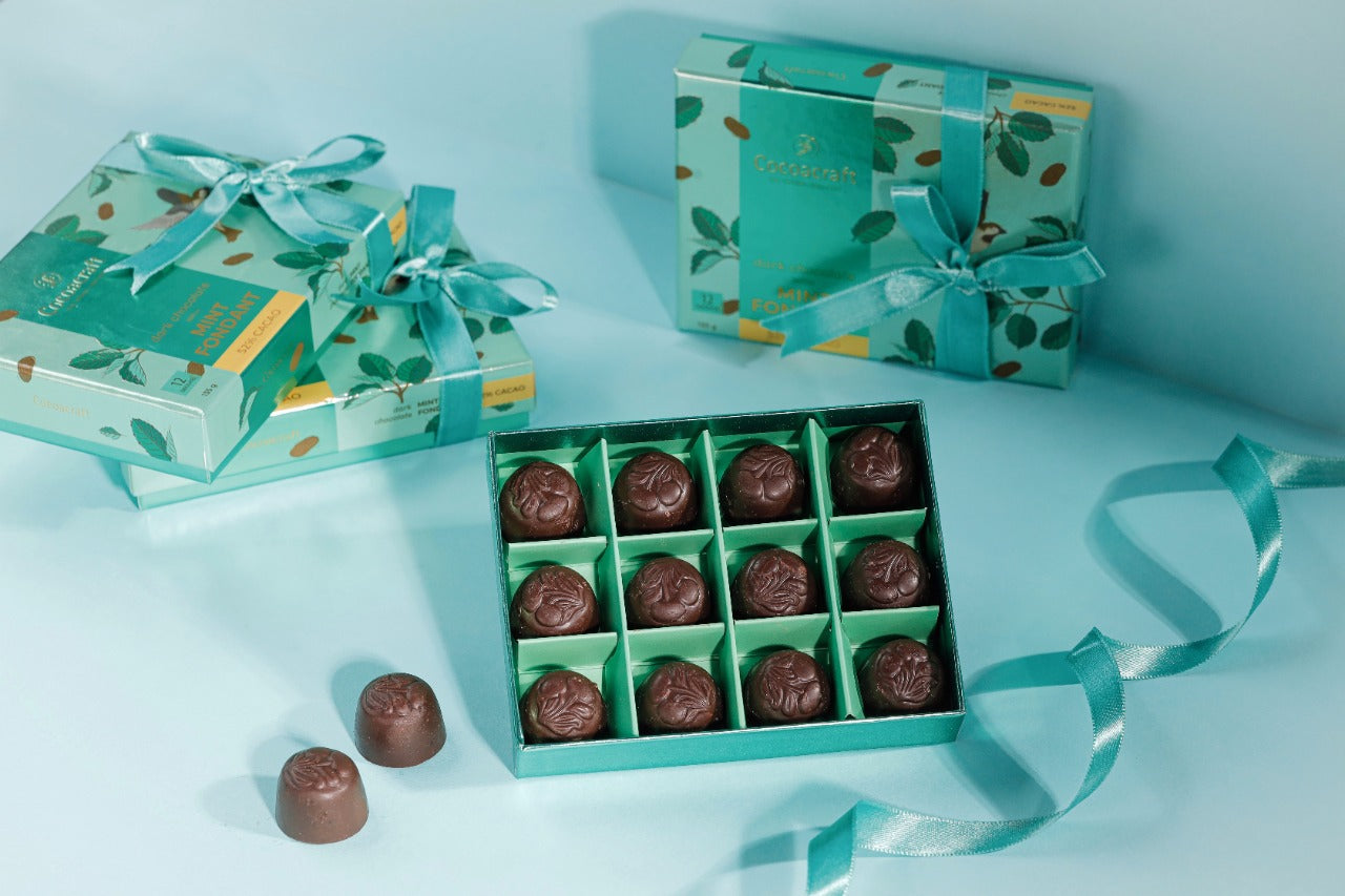 Mint Fondant | 52% Dark Chocolate | Birthday Gift | Celebrations | Gifting