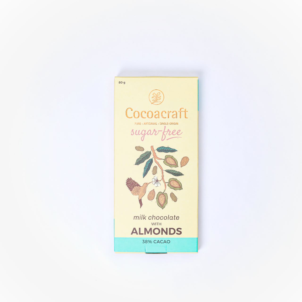 38% Milk Chocolate with Almonds | Sugar-free | 80g