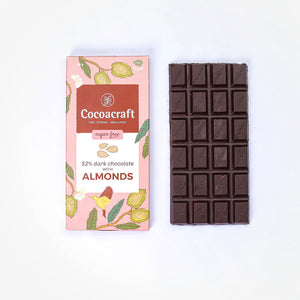 52% Dark Chocolate with Almonds | Sugar-free | 80g